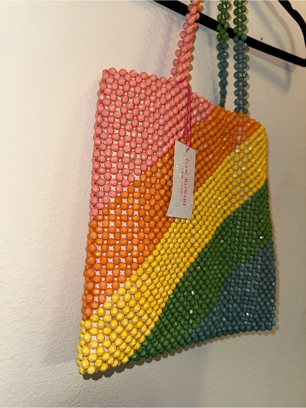 NWT Isaac Mizrahi New York beaded rainbow tote bag❤️ - Picture 7 of 10